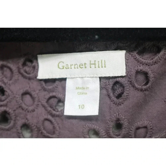 Garnet Hill Gray Eyelet Dress-Size 10-Lined - Picture 3 of 8